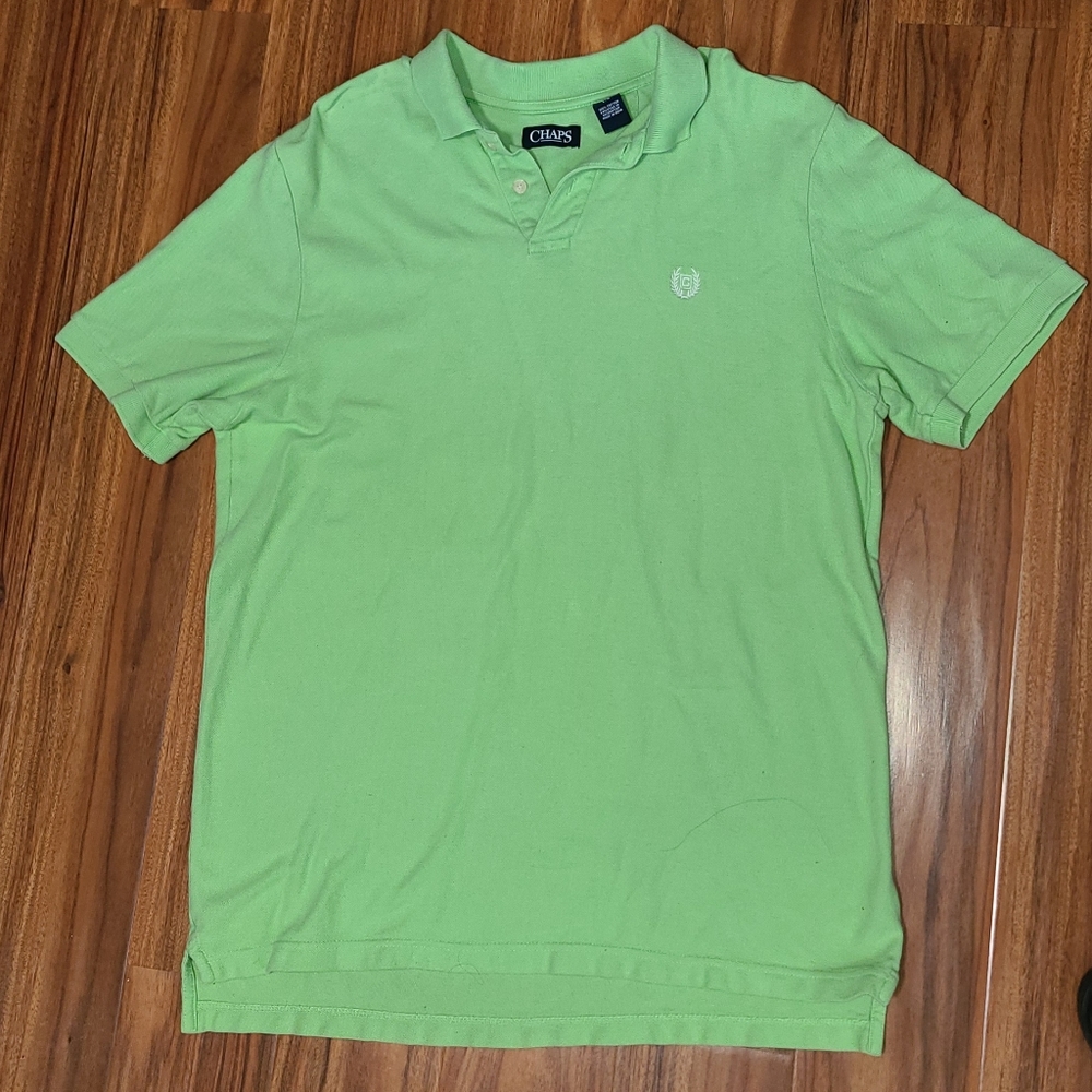 CHAPS Men's green poloshirt size Large